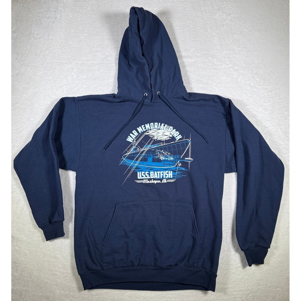 Port and‎ Company USS Batfish War Memorial Park Hoodie Navy Blue Adult L/G